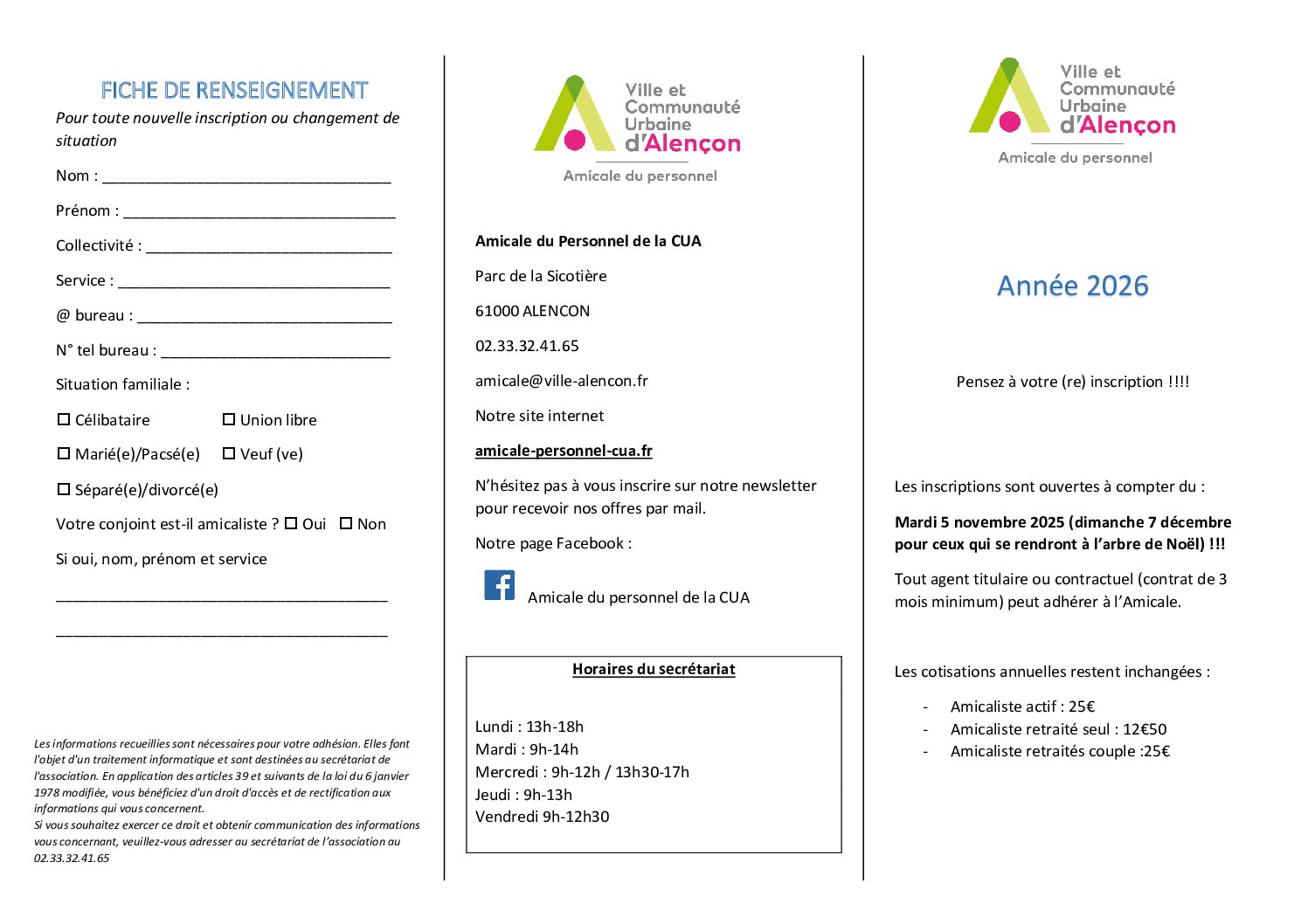 Permalien vers:Bulletin d’adhésion 2026